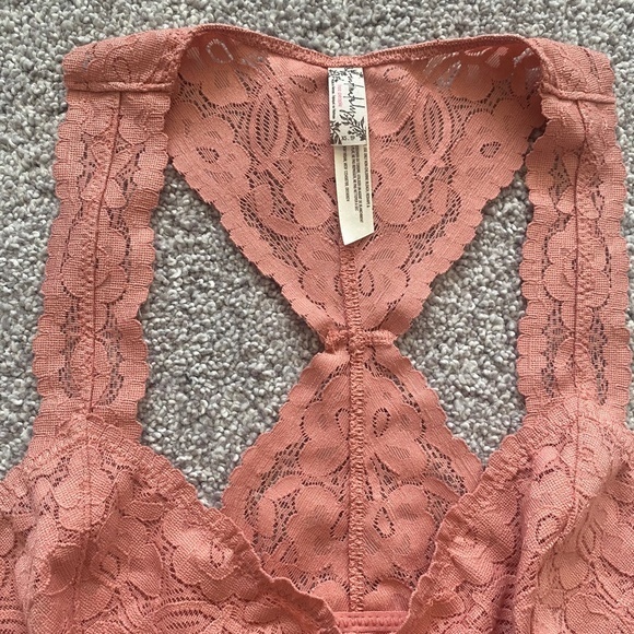 Free‎ People Pink Lace Racerback Bralette XS - Picture 4 of 12